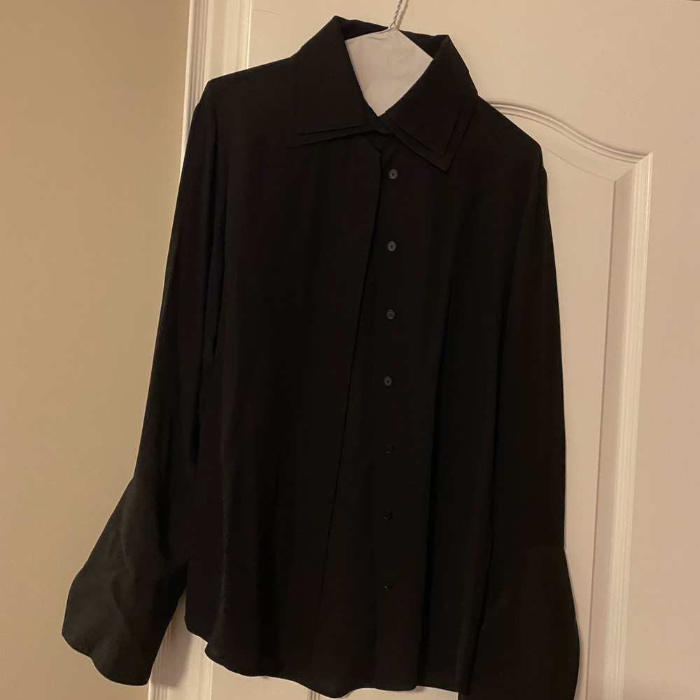 Liviana Conti black silk blouse